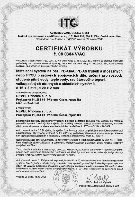 certifikát apex