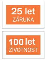 Záruka 25 let, životnost 100 let